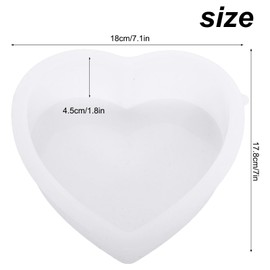 Large Silicone Heart Resin Molds Heart Shaped Silicone Molds Deep Pour Mold for Epoxy Resin Flower Preservation Bookend Casting DIY Wedding Home Decors
