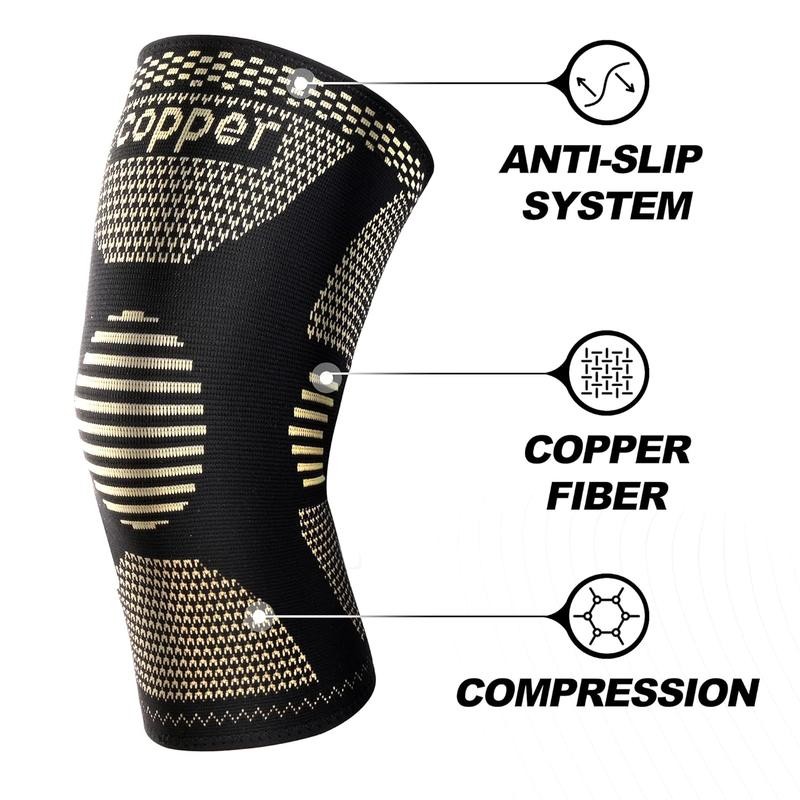 Copper Knee Braces for Knee Pain(2 pack)- Knee Compression Sleeve