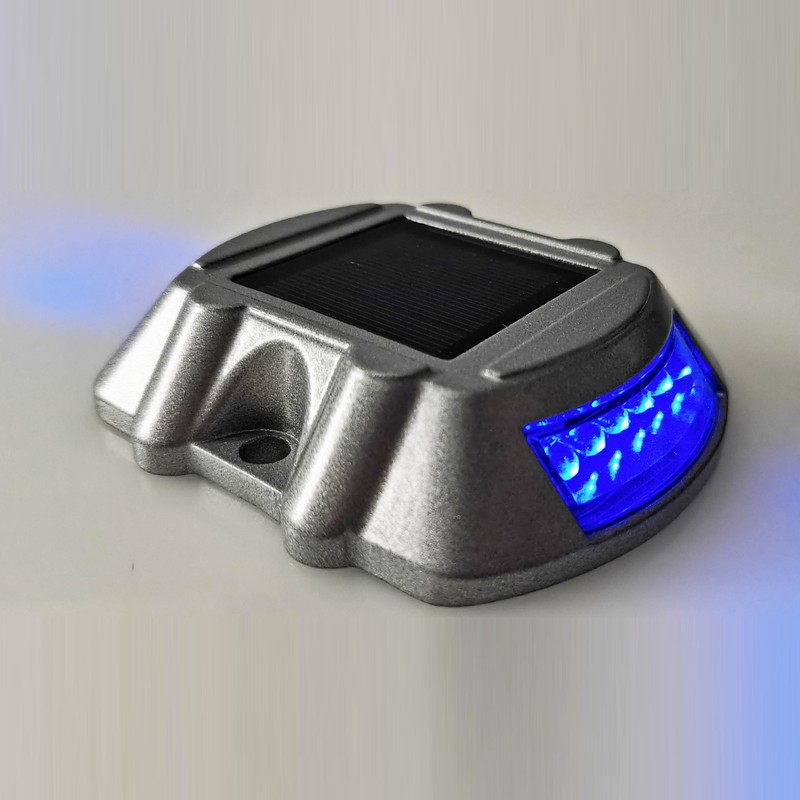 Solar Deck Lights Silver Aluminium Alloy High Brightness LED Solar