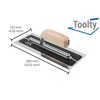 Toolty Ultra Flexible Plaster Finishing Skimming Trowel - Stainless Steel