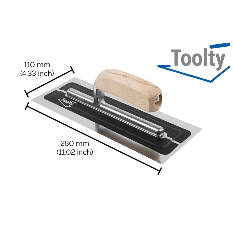 Toolty Ultra Flexible Plaster Finishing Skimming Trowel - Stainless Steel