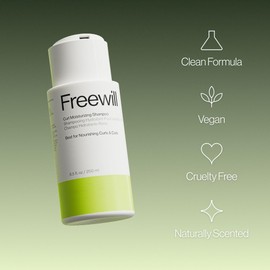 Freewill Curl Moisturizing Shampoo, Nourishes and Defines Curls, Adds Hair Shine, Hydrating Hair Shampoo for Curly Hair, Healthier-Looking Curls, 8.5 oz