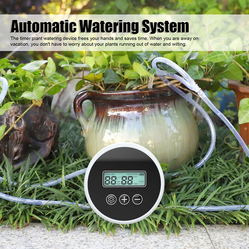 Black Timer Indoor Automatic Watering Device System Automatic Irrigation Waterer