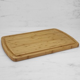 Totally Bamboo Malibu Bamboo Cutting Board with Juice Groove, 18" x 12", Natural