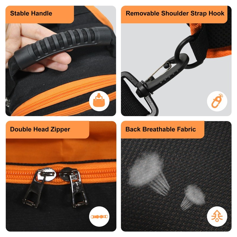 GeerDuo Sling Tool Bag Heavy Duty Canvas Electrician Tool Pouch