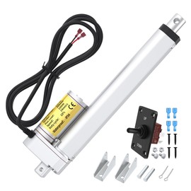 RVMARINEPAT 1000N 12 Volt Linear Actuator 8 Inch Stroke 200MM Heavy Duty Linear Motion Actuator with Reverse Polarity Switch 12V IP54 Waterproof Actuator