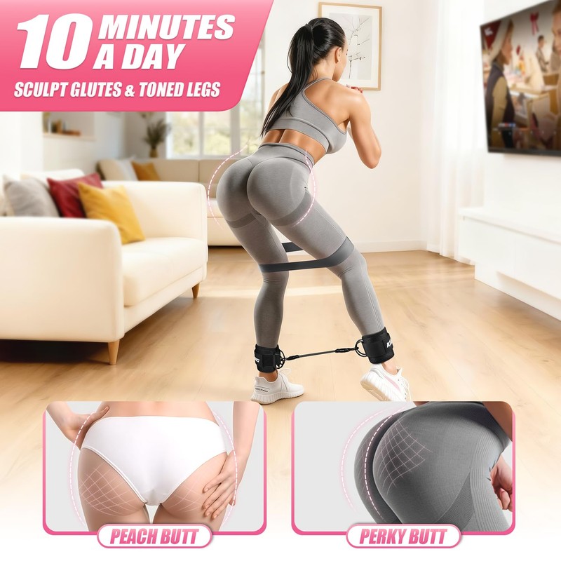 Ankle Resistance Bands with Cuffs, Resistance Bands Set for Working