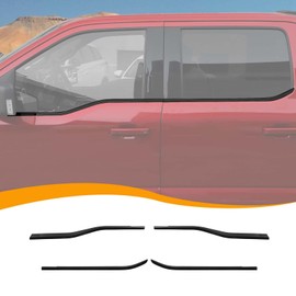 Hoolcar Lower Window Trim Cover Molding Window Bottom Outer Frame Strip Compatible with Ford F150 2021-2023, Exterior Accessories, Black