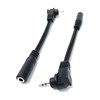 DRUT 2pcs 10cm Right Angled 2.5mm Stereo Jack to 3.5mm