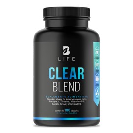 Clear Blend de 180 cpsulas. Nootropico con ingredientes naturales Hongo Melena de Len, Bacopa, L-Tirosina, Vitamina B1, Semilla de Uva Roja y...      