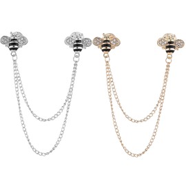 Vintage Men's Brooch,Bee Animal Chain brooch,Suit Pin Badge Hanging Chains Collar Brooches,Husband Boyfriend Valentine's Day Anniversary Birthday Gift ﻿