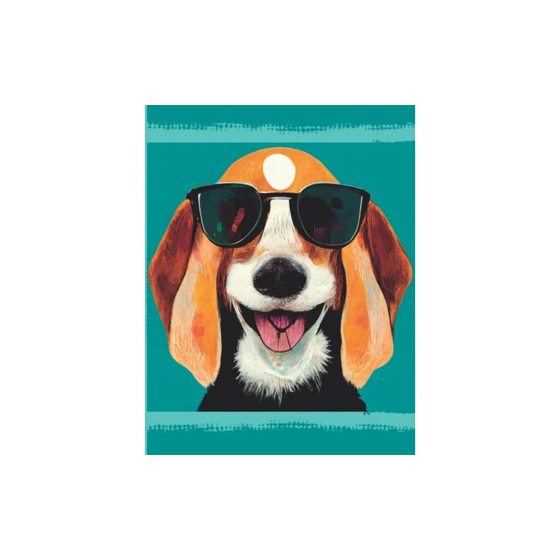 Funky Beagle Notebook / I Love Beagles Journal / Notepad