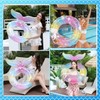 2pcs Pool Floats Mermaid Pool Tubes with Tail,Inflatable Swimming Ring,
