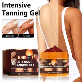 OceAura Intensive Tanning Gel, Sun Free Black Summer Beach Natural Wheat-Colored Moisturizing Body Care Skincare Oil body oil