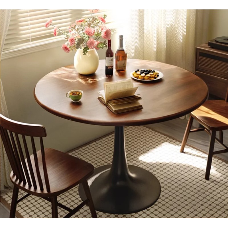 MDF Top Steel Base Tulip Modern Dining/Kitchen/Coffee Table 24 Inch