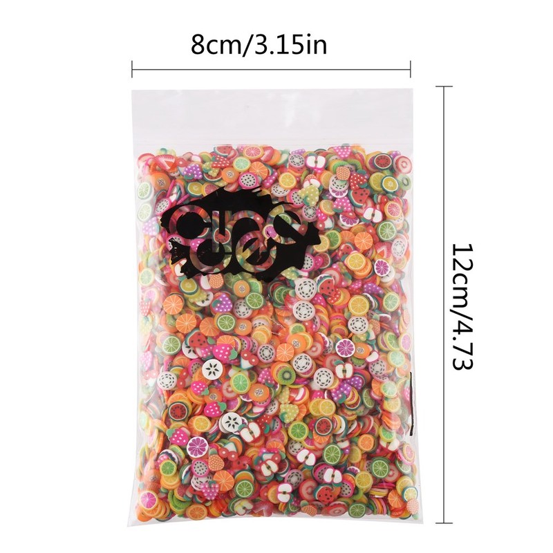 DECORA 1/4 Inch 3200 Pieces Mini 3D Fruit Slices for