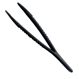Black Plastic Tweezers for Quartz Electronic Components 125 mm Watchmaker Repair Tool