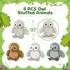 MorisMos 4 Pack Owl Stuffed Animals, 7.8 Inch Small Owl
