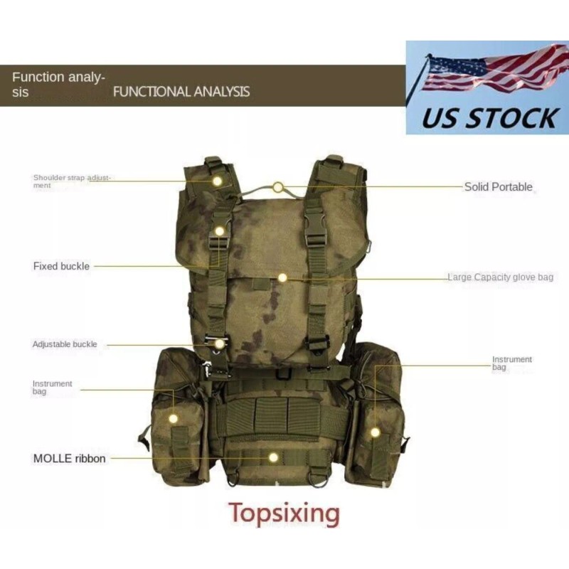 yaos Russian SMERSH M1 Tactical Vest MOLLE Chest Rig Black