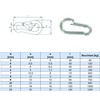 Nirosta Stainless Steel Snap Hook 3 x 30 mm Fire