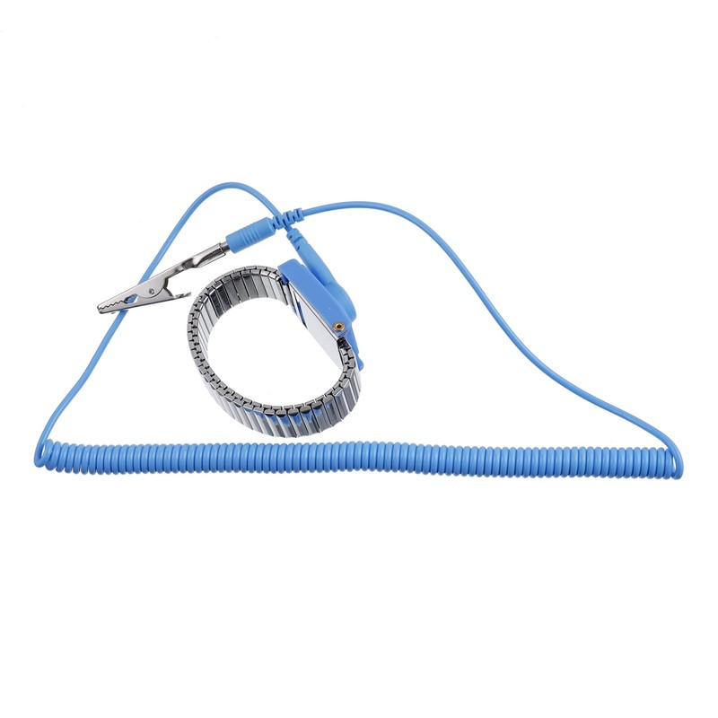 BOJACK Reusable Corded Anti Static Wrist Strap, Fast-Carrying Alligator Clip