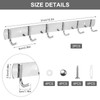 DELAESI Hook Rack Kitchen Pack of 2 Coat Rack Hook