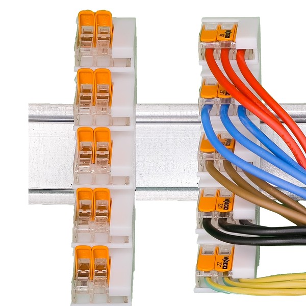2 x DIN rail / DIN rail holder for 5