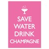 Dean Morris Cards Save Water Drink Champagne Postcard Funny