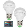 2Pcs E27 3W RGB Bulb Lamp Color Changing Bulb Light