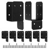 16pcs Black Caps Tie Bracket for 2x4 Post, Post Anchor