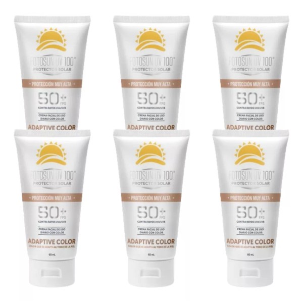 Fotosun Uv Protector Solar Fps 50+ Adaptive Color 60ml 6pack
