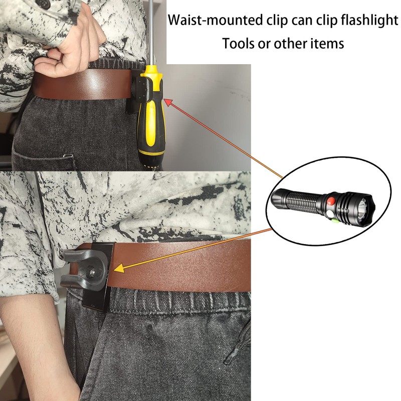 YIUWLMN 2Pcs Cap Flashlight Holder Soft Rubber Material Flashlight Holder