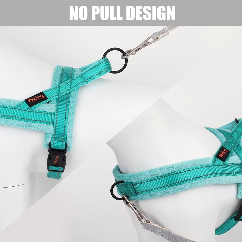 Didog Soft Flannel Padded Dog Vest Harness, No Pull/Quick Fit