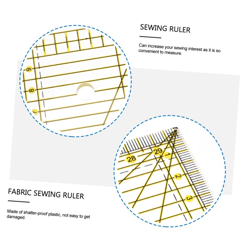 NOLITOY Patchwork Ruler Transparent Quilting Ruler for Accurate Measurement and