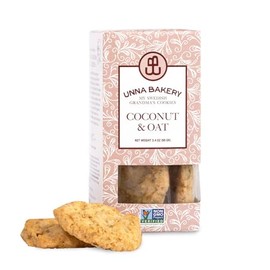 Unna Bakery Butter Cookies 3.4 oz gift boxes (Coconut Oat Cookies by Unna Bakery, 6)