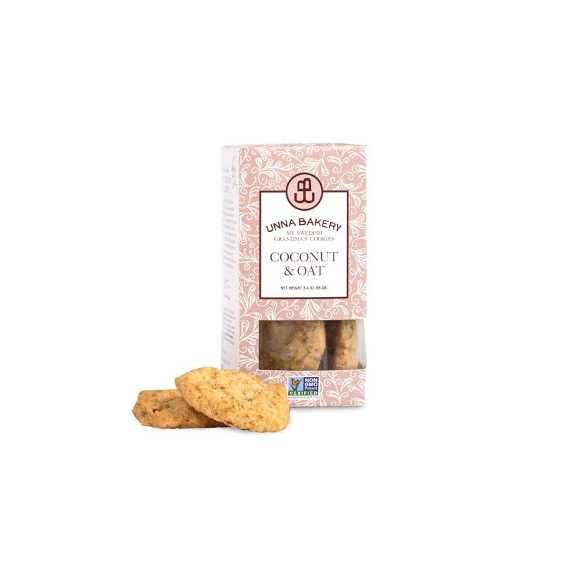 Unna Bakery Butter Cookies 3.4 oz gift boxes (Coconut Oat