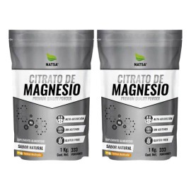 Citrato De Magnesio, 2 Bolsas De 1 Kg Cu Sabor Natural