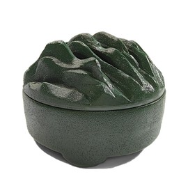 MIUPOO Ceramic Incense Holder and Burner with Insulation use for Coil Incense or Sage Incense Cones,Insence-Stick Holder for Yoga Spa and Meditation Anti Scald,Green