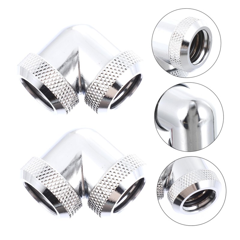 NUOLUX 4pcs Hard Pipe Quick Twist Elbow Water Cooling Kit