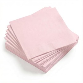 Horaldaily - Paquete de 100 servilletas de cóctel, servilletas de papel desechables de 5 x 5 pulgadas para fiestas, aniversario, boda, cumpleaños, novia, baby shower (100, rosa)