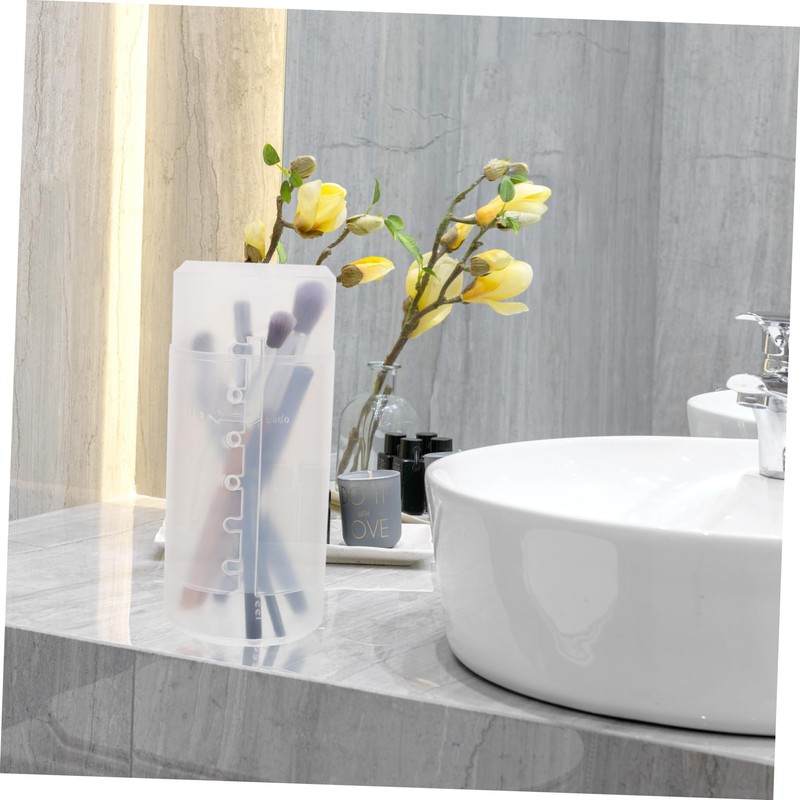 LIFKOME Makeup Brush Travel Container 3pcs Brush Holder Cover Makeup