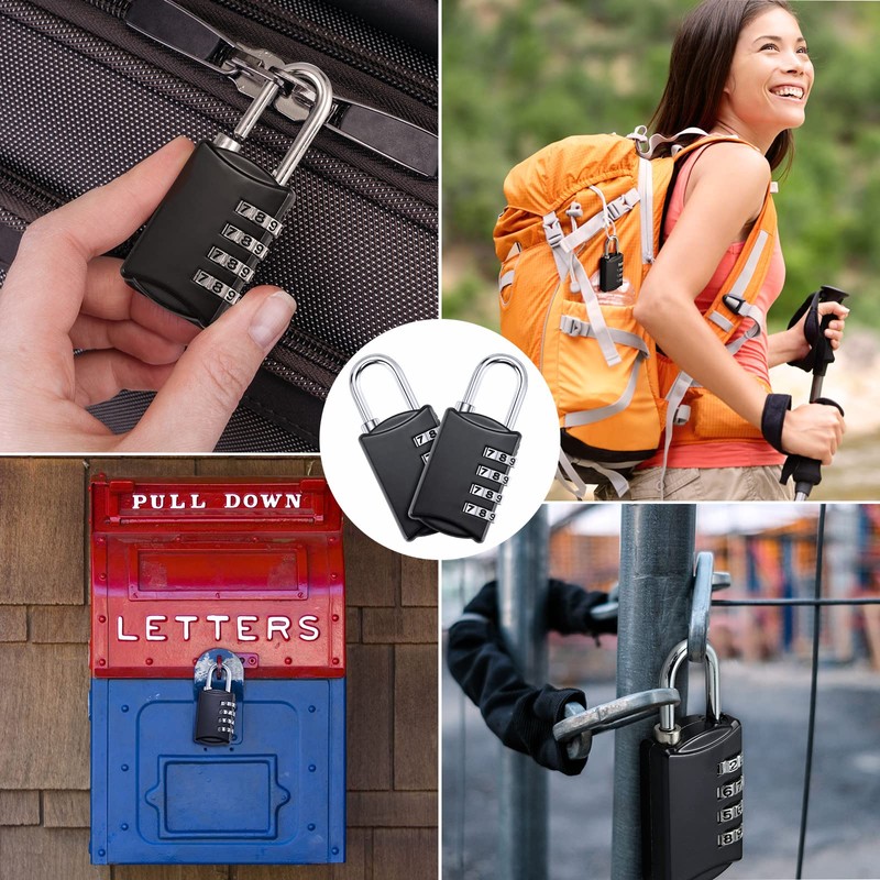 Moxweyeni 30 Pcs 4 Digit Combination Lock Small Combo Luggage