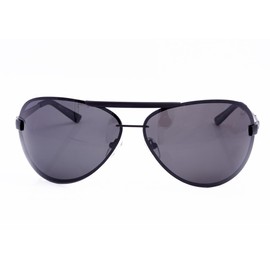 Roberto Marco Pilot Style XL Polarized Sunglasses for Men`s Drivers Big Size Black Frame - No Glare Grey Lenses