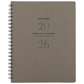 AT-A-GLANCE 2026 Planner, Weekly & Monthly, 8.5" x 11", Large, Signature, Gray (YP9050726)