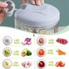 Vegetable Cutter, 500 ml Manual Onion Chopper with Pulley, Multi