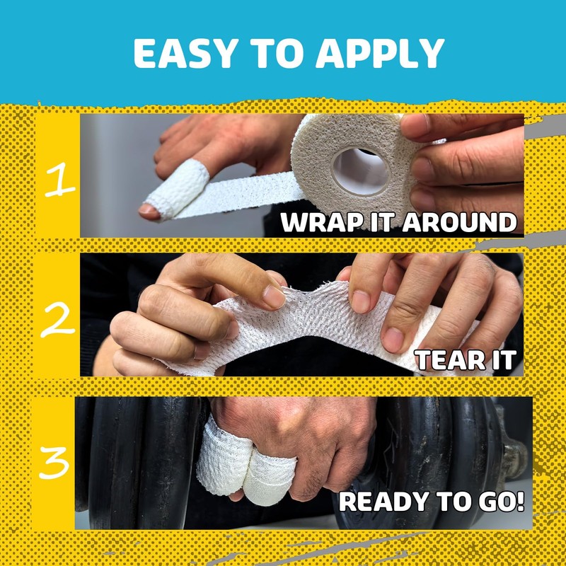 COMOmed Athletic Grip Tape - Weightlifting Thumb Tape, Hook Grip