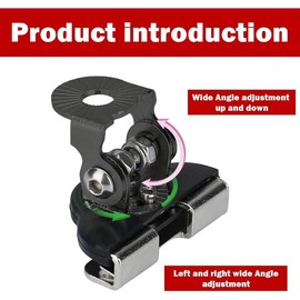 Pack-2  Hood LED Light Base Mounting Bracket, Wide-Angle Adjustable Grille Non-Destructive Fixing Stand,  Shock-Absorbing Safety Lighting Accessory, Universal for   (Black) - Color: Black, Size: 2 PCS