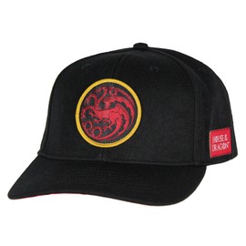 House of The Dragon Hat for Men Game of Thrones: House of The Dragon Targaryen Adult Snapback Cap Black