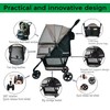 ROODO Escort 3 Wheel Dog Cat Pet Stroller for Small/Medium
