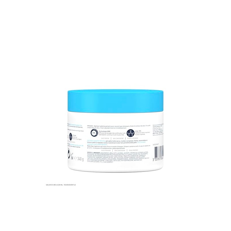 Cerave Crema Alisadora Anti Rugosidades Fórmula Exfoliante Piel Seca Áspera
